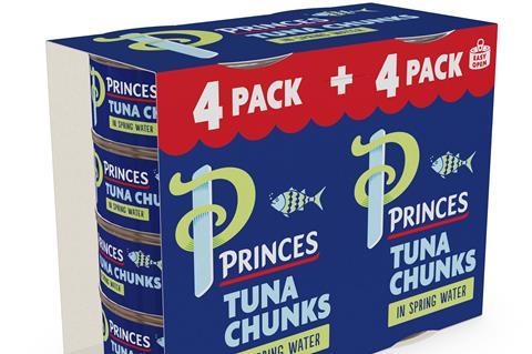 princes cardboard tuna multipack