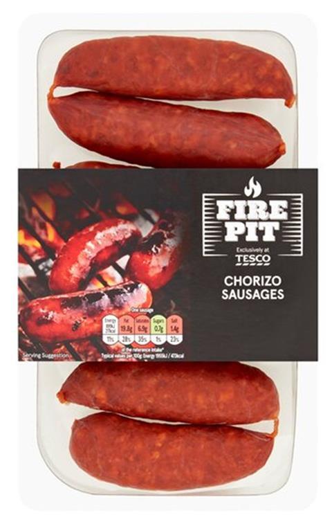 Tesco Fire Pit Chorzo Sausages