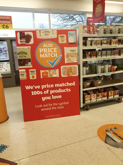 Sainsburys Aldi price match