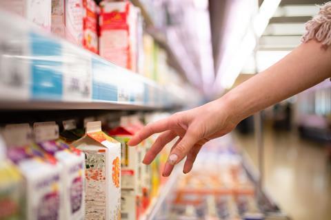 Shopper juice shelf