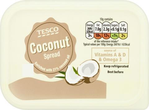 tesco coconut spread