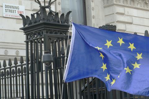 brexit eu government downing street flag protest unsplash