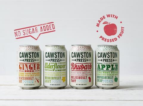 Cawston Press no added sugar fizzy drinks