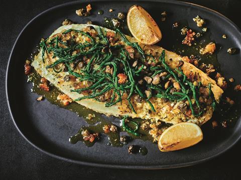 Collection Halibut with Caper Brown Butter and Samphire £50 694g