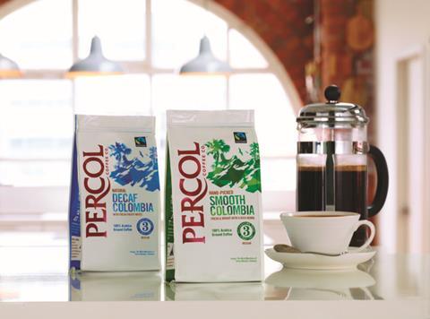 Percol recyclable packaging coffee