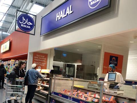 Halal meat concession in Morrisons Colindale