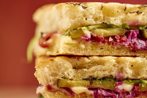 Pret A Manger Salt Beef & Pickles Focaccia SMALL