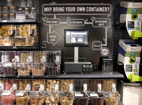 unpackaged cereals pastas dispensers pulses