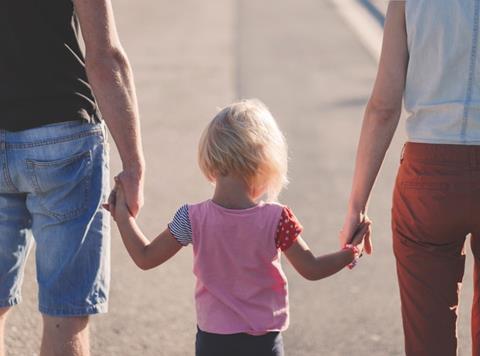 Family walking together