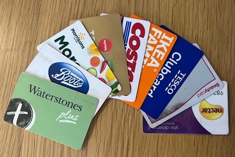 Loyalty cards supermarket shop