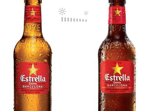 Estrella Dam dark bottle