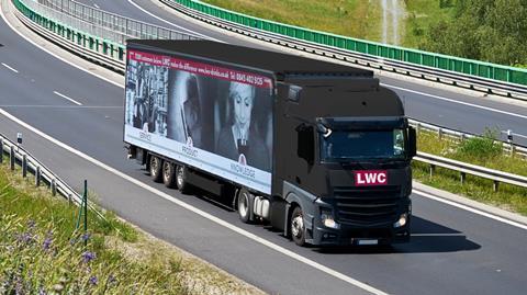 lwc home delivery van on road