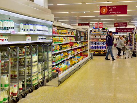 Single use - Sainsbury's milk aisle