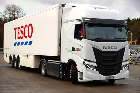 tesco low carbon trucks