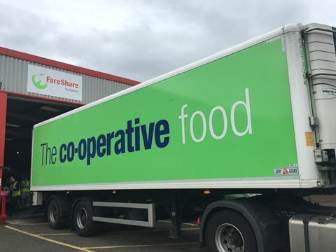 Co-op lorry at FareShare