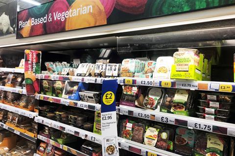 Tesco vegan vegetarian aisle