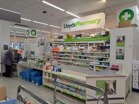 Lloyds pharmacy in Sainsburys