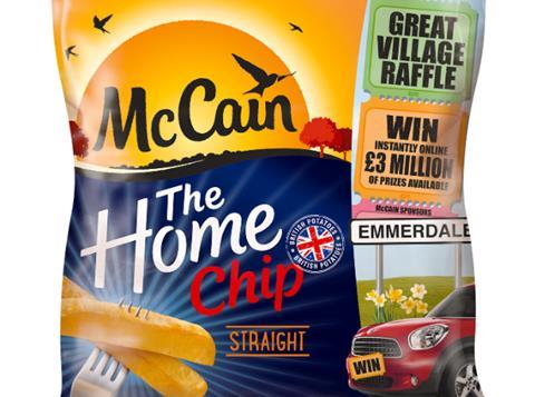 McCain Emmerdale Great Village Raffle promo pack