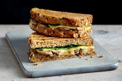 eat vegan mushroom melt toastie