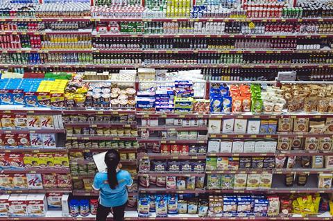 supermarket shelves aisles indonesia