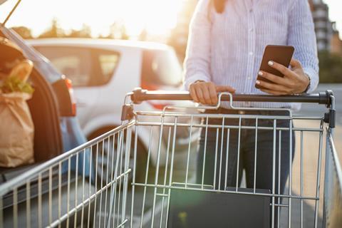 Shopper trolley phone