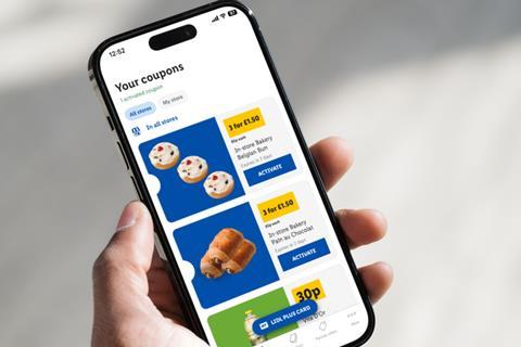 lidl plus app retail media mockup coupons loyalty card