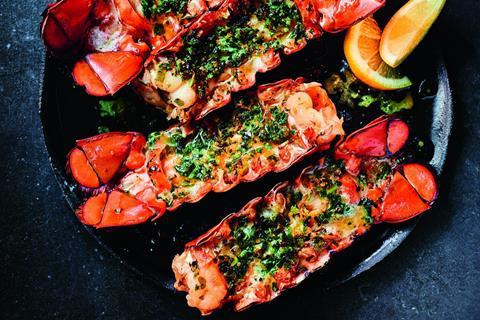 4 Lobster Tails with Langoustine & Garlic Butter £55 448g