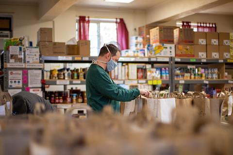 Food bank worker