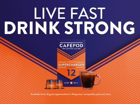 CafePod 'Live Fast. Drink Strong' campaign