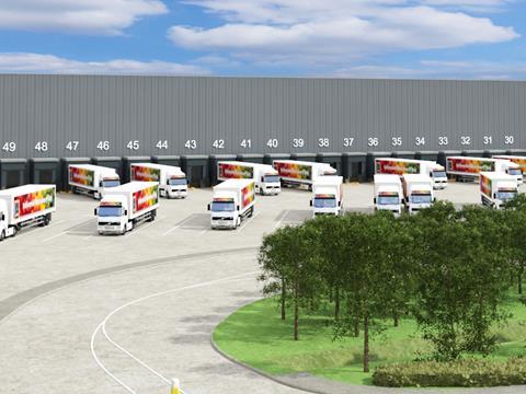 aldi lorries distribution centre cardiff