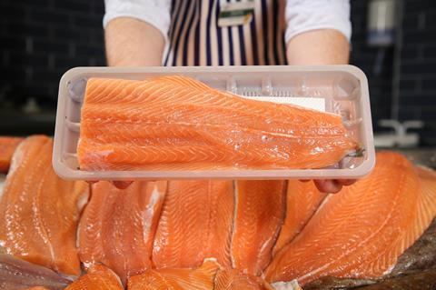 Morrisons salmon fish plastic packaging