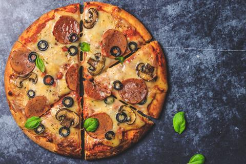 LoveSeitan vegan pepperoni pizza