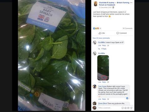 Morrisons spinach