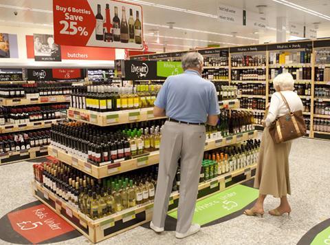 Morrisons wine section