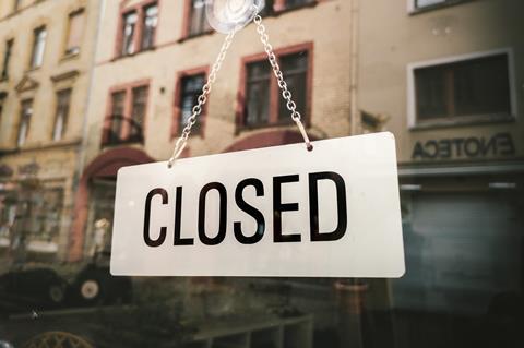 closed shop sign