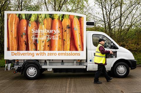 Sainsburys electric delivery van