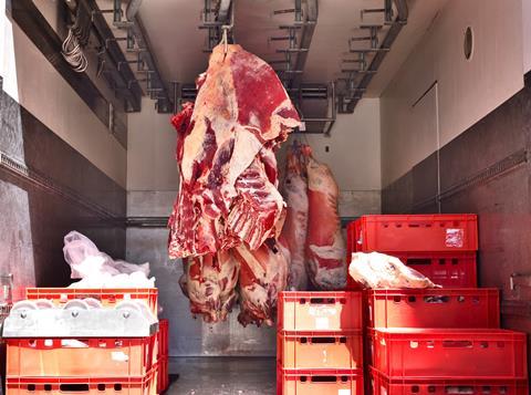 red meat supply chain lorry