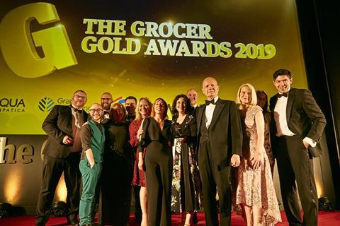 The Co-op team accepting their award from William Hague at The Grocer Gold Awards