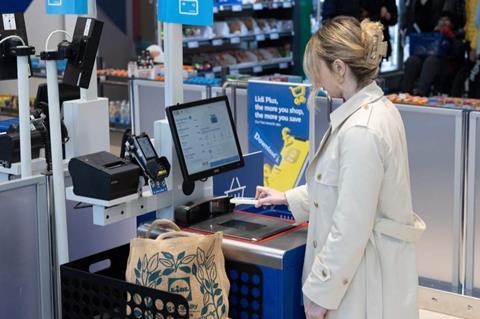 lidl customer self checkout pay
