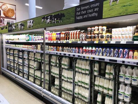 tesco milk aisle