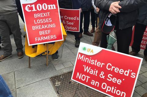 Irish beef protests