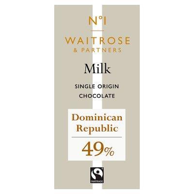 Waitrose No1 Dominican Republic Milk Chocolate