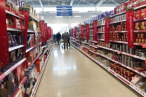 Tesco christmas aisle