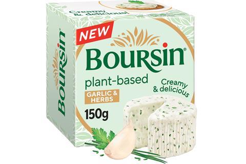 24697_NEW Boursin Plant based 150g Optimised image v3 - Transparent