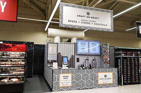 Asda fresh beer counter