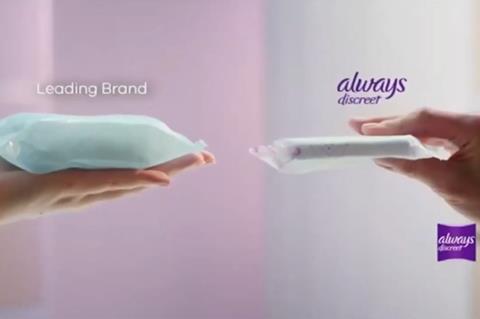 Always Discreet incontinence ad