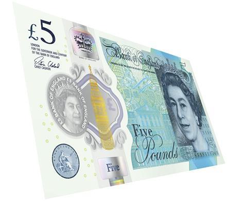 New five pound note _fiver