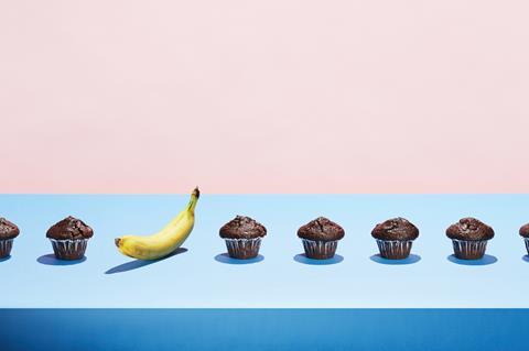 healthy unhealthy cake cupcake muffin banana sweet diet health