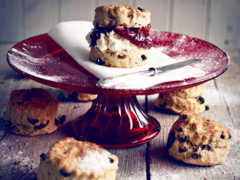 scones on a plate cream tea