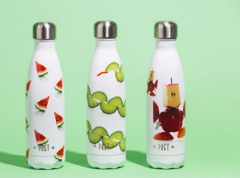 Pret partners with Chilly's on reusable bottles, News